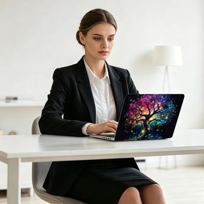 Universal Laptop Skin Decal, 3-Piece Vinyl Protector for 12 13 14 15.6" Notebook, Waterproof Anti-Scratch, Easy Trim & Bubble-Free Finish, Luminescent Tree - color: Luminescent Tree