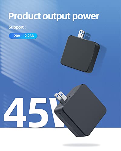Superer 45W AC Adapter Charger Fit for Lenovo ADL45WCC PA-1450-55LL PA-1450-55LS ADP-45DW B Model Ideapad Series Laptop Power Supply Cord