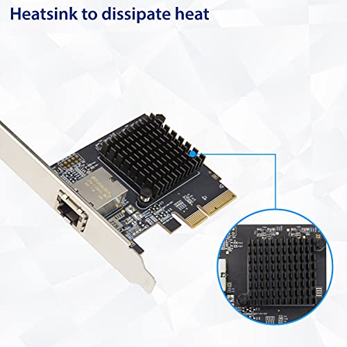 1 Port 10 Gigabit Ethernet Network Card - PCIe x4 10Gb 10GBASE-T NIC AQTION AQC107-10Gbps Ethernet PCI-Express x4 Adapter SD-PEX24055 - size: 1-Port 10G SD, style: 10 Gigabit