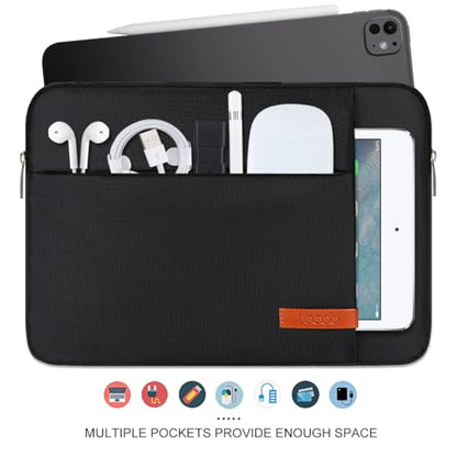 Lacdo Tablet Sleeve Case for 13 inch New iPad Air M4 M3 M2 2026-2024, 13 inch New iPad Pro M5 M4 2025-2024, 12.9 inch iPad Pro 6 5 4 3, iPad Pro Air 13 inch Sleeve, Protective Tablet Case Bag, Black - color: Black, size: New iPad Pro Air 12.9-13 Inch