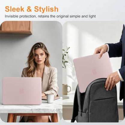 Matte Finish Case for MacBook Neo 13 inch 2026 Model A3404, Blush Clear | Exact Fit Scratches & Fingerprints Resistant, Ultra-Thin Matte Frosted Protective Hard Shell Mac Neo Case and Keyboard Cover - color: Blush Clear