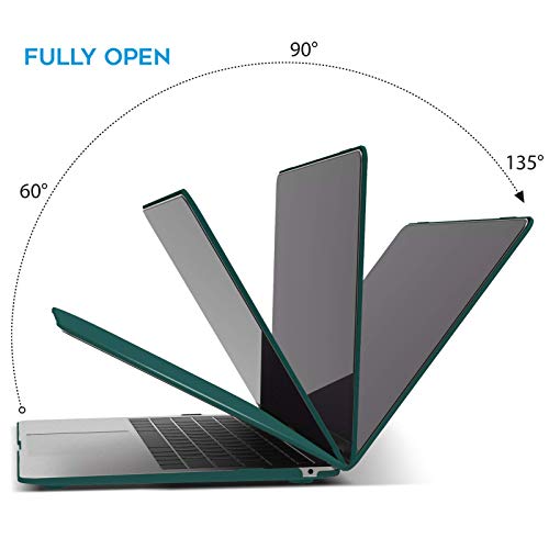 IBENZER Compatible with New MacBook Air 13 inch case 2022 2021 2020 M1 A2337 A2179 A1932, Hard Shell Case&Keyboard Cover&Screen Film for Mac Air 13 with Touch ID (2018-2022), Quezhal Green, AT13QUGN+2 - color: Quezhal Green