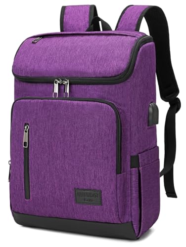 YALUNDISI Laptop Backpacks Travel Backpack Carry On Backpack Casual Daypack with USB Charging Port for Men Women Purple - color: Purple