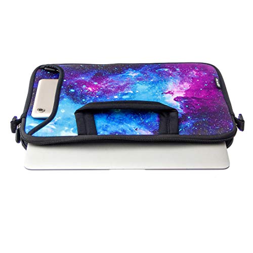 10 inch Messenger Bag Carring Case Sleeve with Handle Accessory Pocket Fits 7 to 10-Inch Laptops/Notebook/ebooks/Kids Tablet/Pad (7-10.2 inch, Galaxy) - color: Galaxy, size: 7-10.2 inch