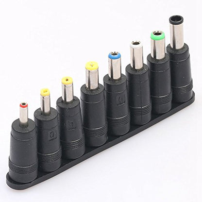 Universal 1 Set = 8pcs / Set 5pin Jack Plugs DC for Laptop AC Power Adapter Tips Connectors for Computer Notebook, black, 145419