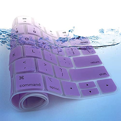 Keyboard Cover for Apple Magic Keyboard/Magic Keyboard 3/Magic Keyboard/Magic Keyboard with Touch ID (No Numeric Keypad) 2021-2024 Released/2024-2021 iMac 24 Inch Magic Keyboard - color: Gradualpurple