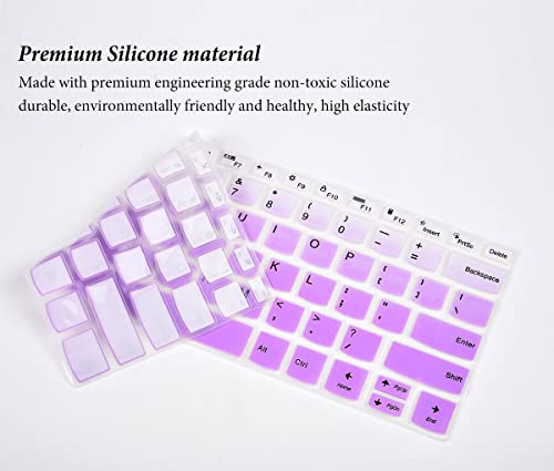 Keyboard Cover Skins for Lenovo Idepad S540 14" 14 inch, Lenovo Flex 5 5g 2-in-1 Laptop, Lenovo Ideapad Flex 5 14" Laptop Keyboard Protector - Gradual Purple - color: Gradual Purple