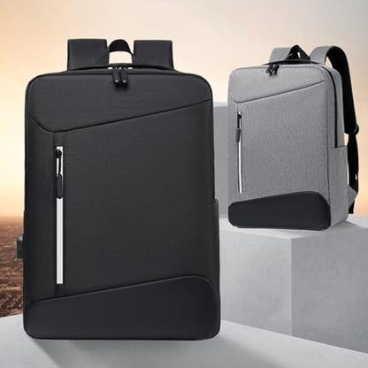 Men Business Laptop Backpack, Waterproof Travel Backpack | with USB Charging Port, College School Computer Bag, for Work Carry - color: Gray