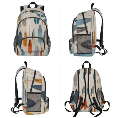 Ethnic Feathers Large Backpack for Women and Men Waterproof Travel Laptop Backpack Lightweight Business Work Daypack Fits 17 Inch Computer - color: Multicolor 5
