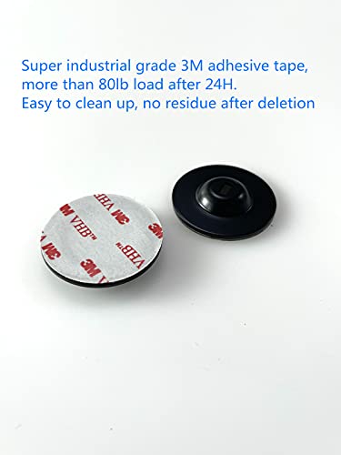 Anchor Plate Adhesive Security Plate with Slot for Cables to Lock Down Laptops, Tablets, Monitors,iPhone Smart Phone, MacBook Pad Ipad, Tablet, Other Electronic Products (Black 5Pack)