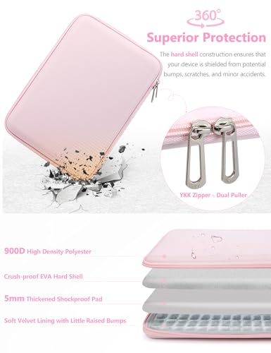 HYZUO 13.3-14 Inch Hard Shell Case Laptop Sleeve Bag, Pale Pink | for MacBook Pro 14 M5-M1 Pro/Max A3426 A3427 2026-2021, MacBook Air/Pro 13 M5-M1 A3449, MacBook Neo 13,Surface Laptop 13-13.8 - color: Pale Pink, size: 13.3-14 Inch