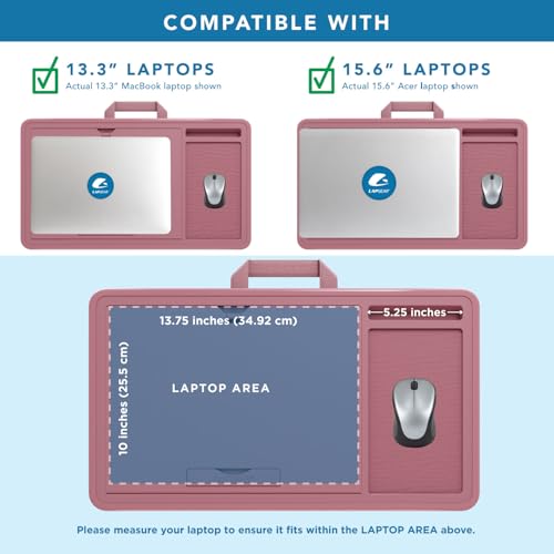 LAPGEAR Ergonomic Pro Lap Desk - Dusty Rose, Fits 15.6" Laptops - color: Dusty Rose, size: Ergonomic Pro 2.0