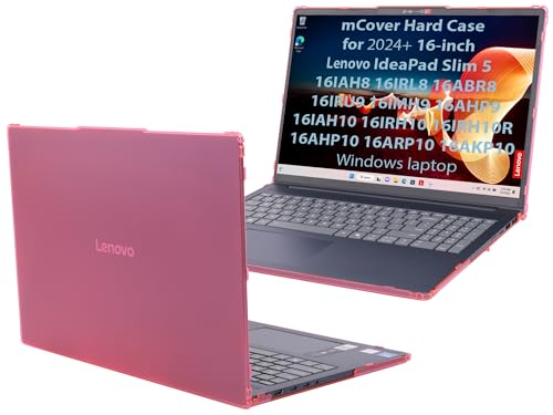 mCover Case ONLY Compatible for 2024-2026 16" Lenovo IdeaPad Slim 5 16AHP10 16ARP10 16AKP10 16IRH10 16IAH10 16IRU9 16ABR8 Series Windows Computers(NOT for Other Lenovo Models)- Pink - color: Pink