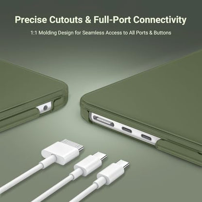 MOSISO Compatible with MacBook Air 13 inch Case M5 2026 M4 M3 M2 2025-2022 | A3449 A3240 A3113 A2681, Scratches-Resistant Protective Hard Shell for MacBook Air 13.6 inch Case, Army Green - color: Army Green