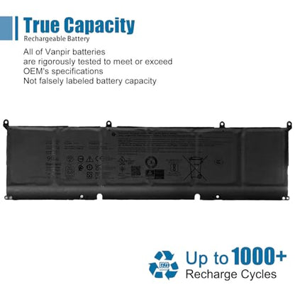 P0FWH Laptop Battery Replacement for Dell Alienware m16 R2 Inspiron 16 7640 2-in-1 Inspiron 16 Plus 7640 Series 0M9DG0 HGJCY POFWH 11.7V 90Wh 7692mAh - size: 11.84*3.32*0.33 inch P0FWH