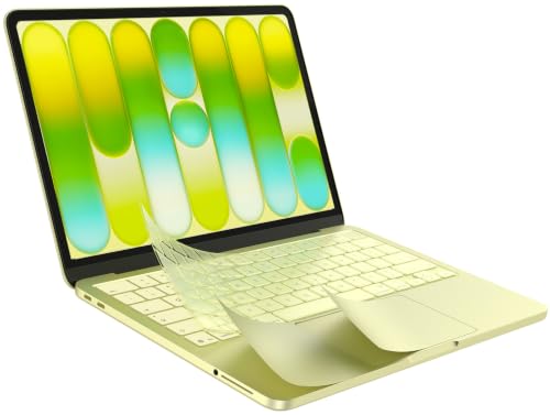 EooCoo Palm Rest Protector Skin Cover Set for MacBook Neo 13 inch 2026 with A18 Pro Chip A3404, MacBook Neo Accessories, Scratch-Resistant Trackpad Protector Film & Keyboard Cover, Citrus - color: Citrus