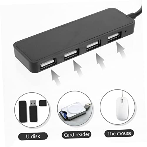 Angoily 4-Port USB 2.0 Hub Splitter Adapter for Laptops and Desktops Ultra-Thin Design High-Speed Data Transfer Compatible Multiple Devices
