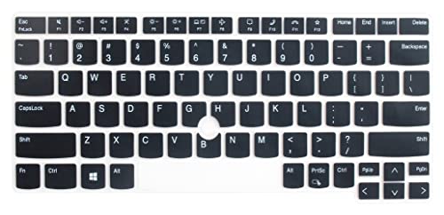 Silicone Keyboard Skin Compatible for 2021 Lenovo ThinkPad X1 Carbon Gen 9 Laptop 14", 2021 Thinkpad X1 Yoga 14", 2021 Thinkpad X1 Yoga Gen 6 14" Laptop (NOT Fit 2020-2017 release old Versions) (Black - color: Black, size: compatible for Thinkpad X1 Carbo