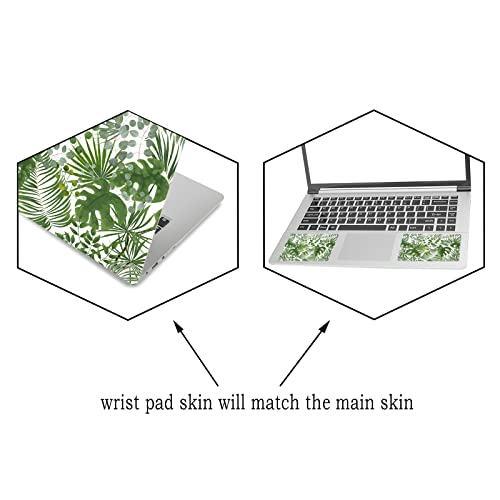 Laptop Skin Sticker Decal, 12" 13" 13.3" 14" 15" 15.4" 15.6 inch Laptop Universal Netbook PC Notebook Vinyl Reusable Skin Sticker Cover Art Case Protector Personalized, Green Leaves - color: Green Leaves