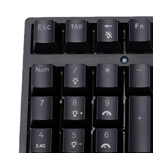 PUSOKEI Wireless Number Pads, Bluetooth Mechanical Numeric Keypad with RGB Light, Mini Portable Financial Accounting Rechargeable Numeric Pad for Laptop, PC