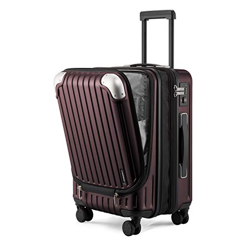 LEVEL8 Grace Large Carry on Luggage, 20 Inch Expandable Hardside Suitcases with wheels, Abs+Pc Harshell Spinner Luggages with Tsa Lock, Red - color: Red, size: 20 Inch - EXT
