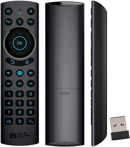 G20BTS Plus Wireless Bluetooth 5.0 Voice Backlit Remote Control Support 2.4G USB Gyroscope IR Learning Remote Control for Android TV Box(G20S Pro Plus)