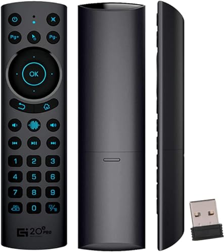 G20BTS Plus Wireless Bluetooth 5.0 Voice Backlit Remote Control Support 2.4G USB Gyroscope IR Learning Remote Control for Android TV Box(G20S Pro Plus)