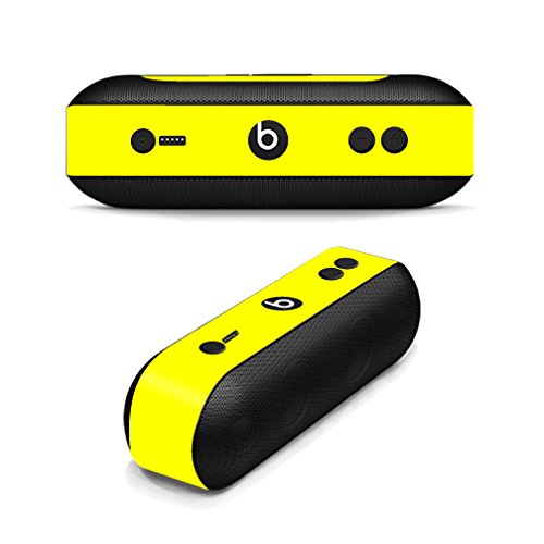 MightySkins Skin Compatible with Beats by Dr. Dre Pill Plus - Solid Yellow | Protective, Durable, and Unique Vinyl Decal wrap Cover | Easy to Apply, Remove, and Change Styles | Made in The USA - color: Yellow