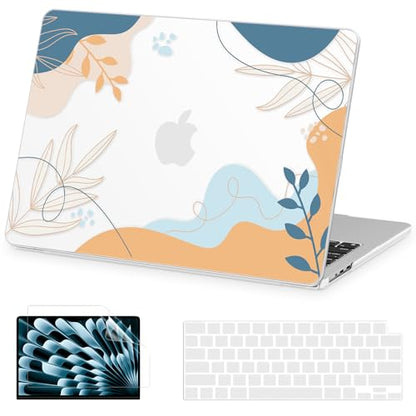 AKIT for MacBook Air 13 inch Case M5 M4 M3 M2 2026-2022, Dune | A3449 A3240 A3113 A2681, Aesthetic Pattern Hard Shell Laptop Case+Screen Protector+Keyboard Cover for MacBook Air 13.6 inch - color: Dune
