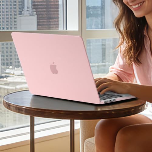 BlueSwan for MacBook Air 13 inch Case, M5 M4 M3 M2 2026-2022 Laptop Cover | 100% Match Official Color, Matte Grippy Texture, Scratch Resistant, Easy to Snap on, Air 13.6 Protective Hard Shell - color: Matte Pink