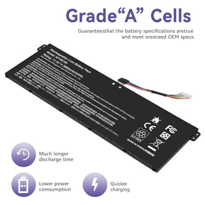AP18C4K AP18C8K Battery for Acer Spin 3 SP313-51N SP314-54N,Aspire 5 A515-43 A515-43G A515-44 A515-44G A515-54 A515-54G A515-56 3ICP5/81/68,3INP5/82/70，KT0030G020,KT0030G020,KT00304012,KT00304012 - size: 9.8*3.38*0.31inch AP18C4K