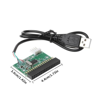 USB to 34-Pin Floppy Drive Adapter PCB Board, 3.5 Inch 1.44MB Floppy Disk Drive to USB Cable Connector Reader, IT Hardware Data Recovery Converter Module for Desktop Laptop, 1 Set
