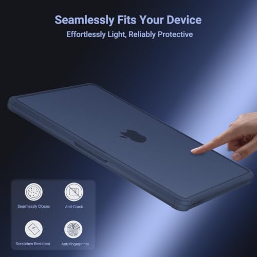 MOSISO Compatible with MacBook Neo Case 13 inch 2026 A3404 A18 Pro Chip | Anti-Cracking Cover Matte Finish Seamlessly Closes Protective Hard Shell Case Cover with TPU Bumper, Indigo - color: Indigo