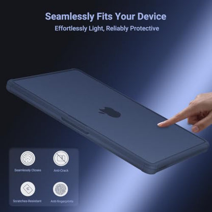 MOSISO Compatible with MacBook Neo Case 13 inch 2026 A3404 A18 Pro Chip | Anti-Cracking Cover Matte Finish Seamlessly Closes Protective Hard Shell Case Cover with TPU Bumper, Indigo - color: Indigo