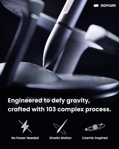 novium Hoverpen Interstellar - Space Black, Ballpoint Pen | Unique Conversational Starter, Premium Futuristic Design, Precision Flow Ink, Schmidt Ballpoint Cartridges - color: Space Black, style: Standard