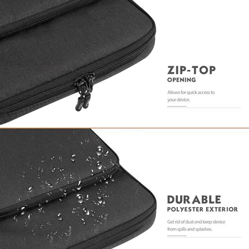 MoKo 13.3-14 Inch Laptop Sleeve Bag Carrying Case with Accessory Pocket | Fits MacBook Pro 14-inch M3/M2, MacBook Pro 13-inch M2/M1, MacBook Air 13.6-inch M2 and Surface Pro 9/8, Black & Gray - color: Black & Gray, size: 13.3-14 Inch