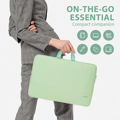 Ytonet Laptop Case 16 inch, 15-15.6 Inch TSA Laptop Sleeve with Handle | Compatible with MacBook, HP, Dell, Lenovo, Asus Notebook, Water Resistant, Gifts for Men Women, Mint Green - color: Mint Green, size: 16 inch
