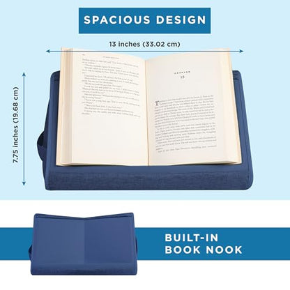 LAPGEAR Book Pillow - Denim Blue, Fits 6" x 9" Books - color: Denim Blue