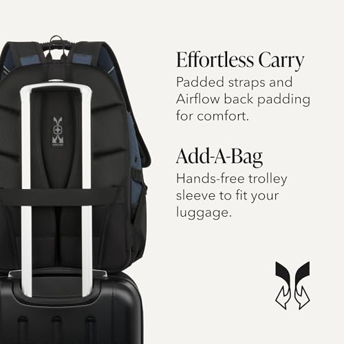 SWISSGEAR 1900 ScanSmart Laptop Backpack, Fits Most 17-Inch Laptops, TSA-Friendly Lay-Flat Design, RFID Protection, and Tablet Pocket, Black, 31L, 18.5-Inch - color: Blueberry