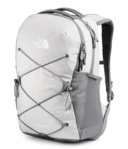 The North Face Jester Laptop Pack, Wht Met Mélange/Mid Gy-NPF, OSFA | Commuter Travel Bag, Laptop Sleeve, Water-Repellent - color: Tnf White Metallic Mélange/Mid Grey-npf