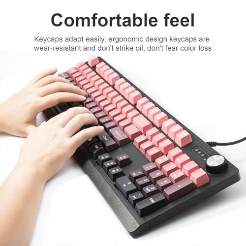 Wired RGB Gaming Membrance Keyboard. 100 Percent Mini Creamy LED Computer Keyboard .Small Ergonomic Clicky Teclado with ABS Backlit Unreplaceable Keycaps. for PC Laptop MAC Gamer. (Gray) - color: Gray