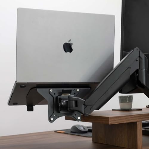 Desky Universal Laptop Mount - Adjustable VESA-Compatible Holder - Black - color: Black