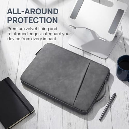Laptop Sleeve 16 inch,Laptop Sleeve Bag Compatible with MacBook Pro/Air,HP,Dell,Lenovo,Slim Shockproof Cover with Accessory Pocket(Gray) - color: Dark Gray, size: 16 inch