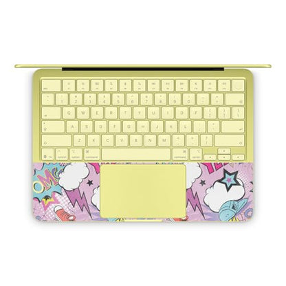 Glossy Glitter Laptop Skin Compatible with Apple MacBook Neo - OMG Yes - Premium 3M Vinyl Protective Wrap Decal Cover - Easy to Apply | Crafted in the USA by MightySkins - color: Omg Yes, size: MacBook Neo Full Cover Skin, style: Glossy Glitter Finish