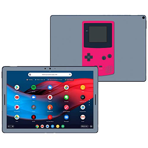 MightySkins Skin Compatible with Google Pixel Slate 12.3" (2018) - Game Kid Pink | Protective, Durable, and Unique Vinyl Decal wrap Cover | Easy to Apply, Remove, and Change Styles | Made in The USA - color: Game Kid Pink