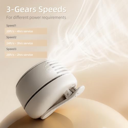 XAP Clip On Mini Fan, USB Rechargeable Portable Fan | 360° Rotatable, Silent Bladeless, 3 Speeds, Personal Cooling, Wearable