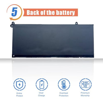 ASODI G91J0 41Wh Laptop Battery for Dell Inspiron 3520 3530 3510 3511 3515 5320 5330 5410 5415 5518 5430 5435 7415 7420 2-in-1 Latitude 3420 3320 3330 3520Vostro 5620 5625 Series 11.25V - size: 10.71*4.72*1.26 inches G91J0