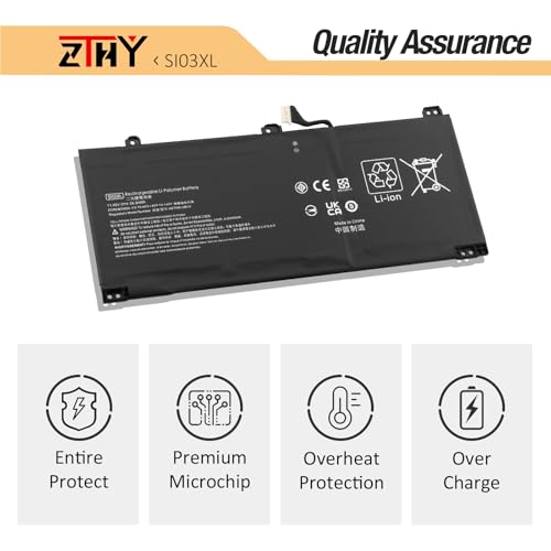SI03XL Laptop Battery Replacement for HP Chromebook x360 14B 14C 14C-CA | 14C-CC 14c-cc0013dx 14c-cc0047nr 14C-CC0XXX 14B-NA0010WM 14C-CA0000ND, Pro C640 C645 Chromebook, EliteBook C645 14 G2 G3 - size: 9.84*4.33*0.2 inch SI03XL