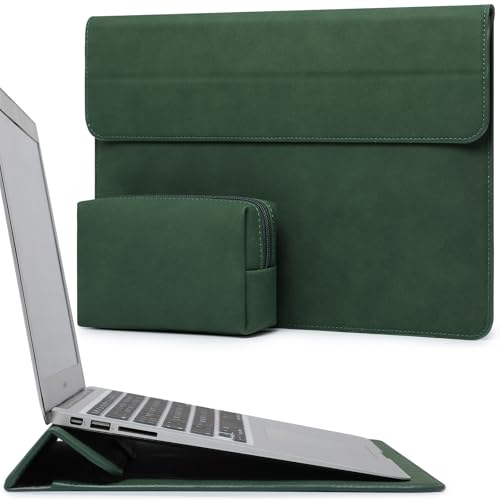 HYZUO 13 Inch Laptop Case Sleeve with Stand for MacBook Air, Midnight Green | for MacBook Air 13 M5-M1, 2026 13" MacBook Neo, 2026-2016 MacBook Pro 13 M2 M1, iPad Pro/Air 13, Surface Pro 12-3, XPS 13 - color: Midnight Green, size: 13 Inch