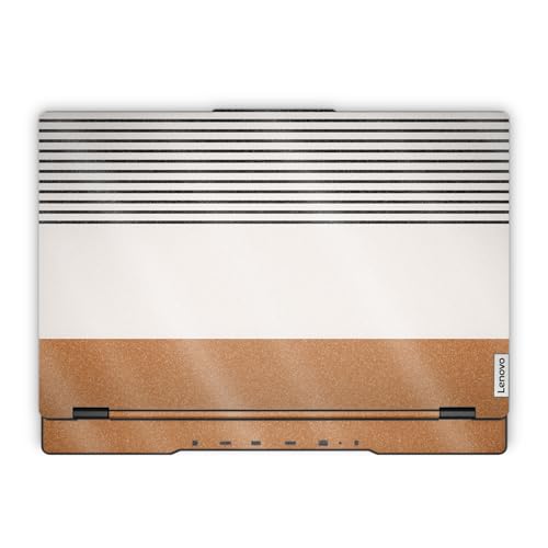 Glossy Glitter Laptop Skin Compatible with Lenovo Legion 5 Gaming Laptop (15IRX9) 2024 - Neutral Stripes - Premium 3M Vinyl Protective Wrap Decal Cover - Easy to Apply | Crafted in the USA - color: Neutral Stripes, size: Legion 5 Gaming (15IRX9) 2024 Full